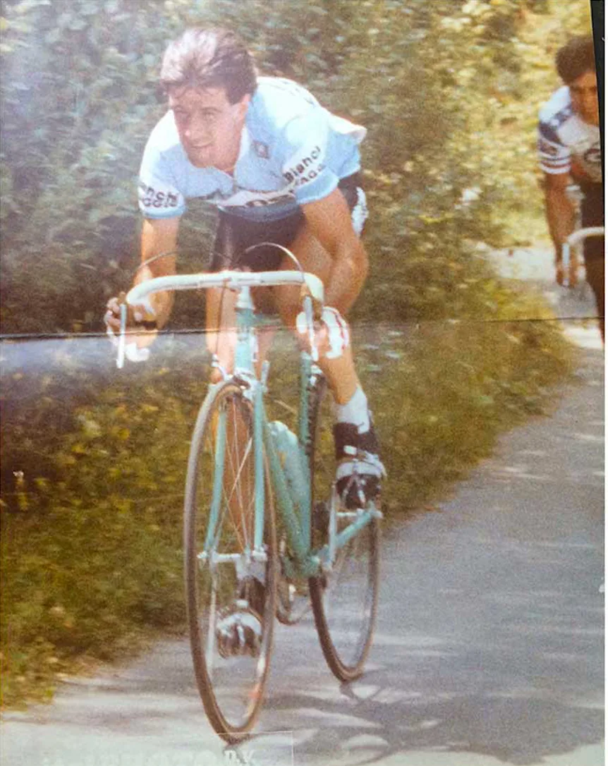 Un corridore in azione al Trofeo Emilio Paganessi negli anni Ottanta